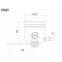 Rizoma Ausgleichsbehälter Bremse 25cm³ 90° Anschluss