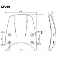 Rizoma Windschild + Halter