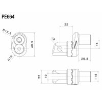 Rizoma Exzentrisch verstellbare Fußrastenadapter (Ø 18 mm)