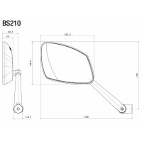 Rizoma Spiegel 4D links Alu