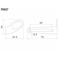 Rizoma Adapter OEM-Blinker für Kennzeichenhalter Fox