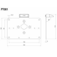 Rizoma Kennzeichenhalter Platte Ø 100 x 162 mm