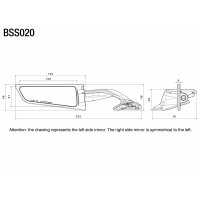 Rizoma Spiegel Stealth für Yamaha YZF R6 / R7