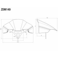 Rizoma Windschild mit Montagesatz