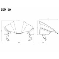 Rizoma Windschild mit Montagesatz