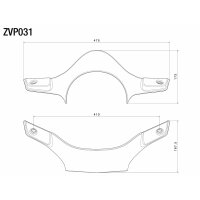 Rizoma Windschild mit Montagesatz (Polycarbonat)